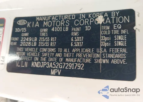 2016 Kia Soul + z USA, uszkodzony, nr VIN KNDJP3A52G7291792